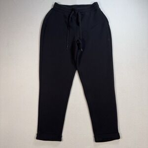 Spanx AirEssentials Tapered Pants Women's M Black Relaxed Stretch Silky Comfort